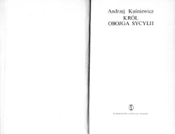Andrzej Kusniewicz. KROL OBOJGA SYCYLII