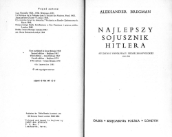 ALEKSANDER BREGMAN. NAJLEPSZY SOJUSZNIK HITLERA