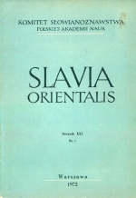 SLAVIA ORIENTALIS. Rocznik XXI. Nr 2